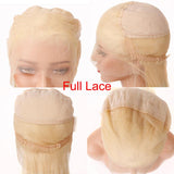#613 #1B/613  Wig Straight Human Hair Full Lace Wig Frontal Lace Wig